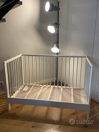 Lettino legno bianco Ikea con/senza sponda