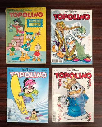 Lotto 4 Fumetti TOPOLINO Libretto Originali
