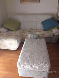 Divano con penisola + pouf