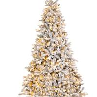 Albero di Natale innevato con luci incorporate 