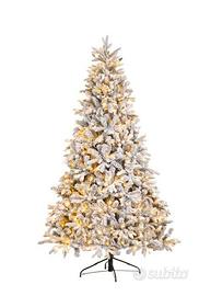 Albero di Natale innevato con luci incorporate 