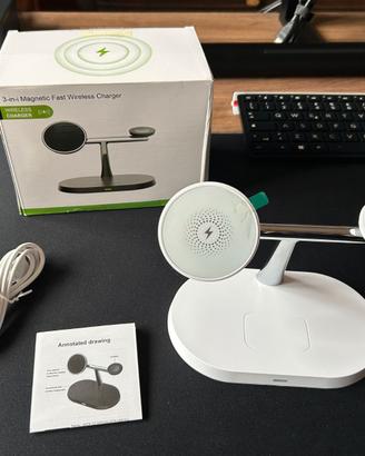 Caricatore wireless MagSafe + Apple Watch + Air Po