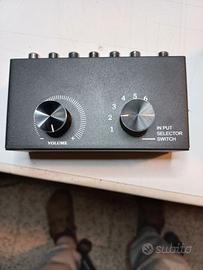 SELETTORE AUDIO  CANALI STEREO 6 IN 1 OUT