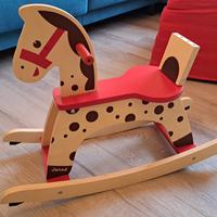Cavallo a dondolo Janod in legno con protezione