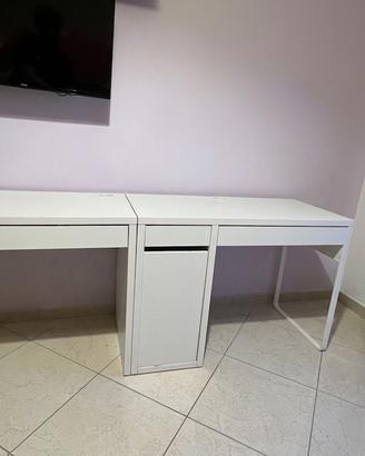 Scrivania doppia postazione bianca