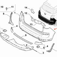 Paraurti posteriore fiat 500l dal 2017 al 2022