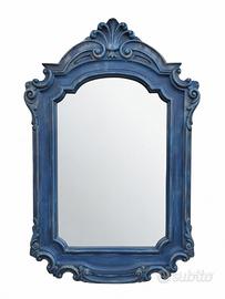 Specchio Decorato a Mano in Stile Antico - Blu Int