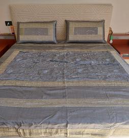 Copriletto matrimoniale etnico + 4 federe cuscini 