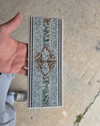 Piastrelle decorative dipinte a mano 10x25 cm 