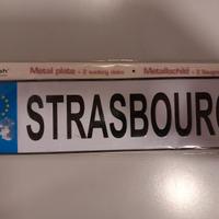 TARGA METALLO STRASBOURG STRASBURGO