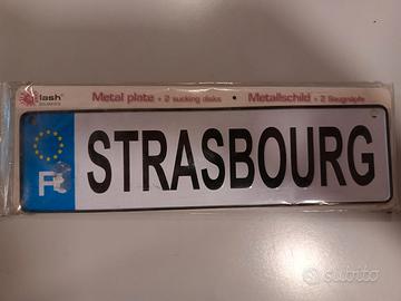 TARGA METALLO STRASBOURG STRASBURGO
