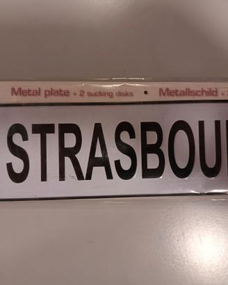 TARGA METALLO STRASBOURG STRASBURGO