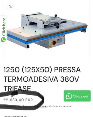Pressa a caldo per applicare termoadesvi