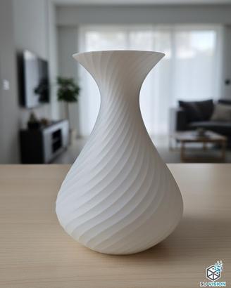 Vaso di design in 3D-effetto bianco seta