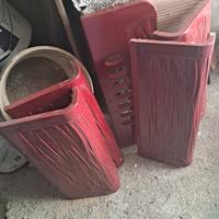 rivestimento  in ceramica  per stufa a pellet