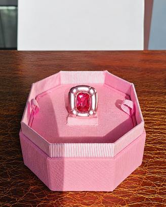 Anello / Fermasciarpa Swarovski Lucent Rosa Tg 50