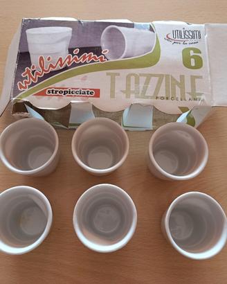 set 6 tazzine "stropicciate" serie Utilissimi