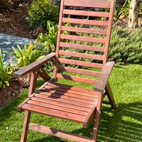 Sdraio Ikea in legno reclinabile