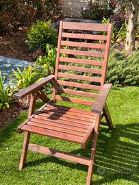 Sdraio Ikea in legno reclinabile