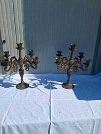 Antica coppia di candelieri