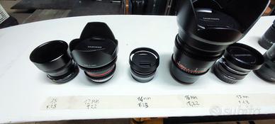 Obbiettivi micro quattro terzi fissi e zoom