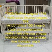 culla + materasso pari al nuovo 