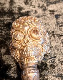 Anello Calaveras in Argento Oro e Diamanti 