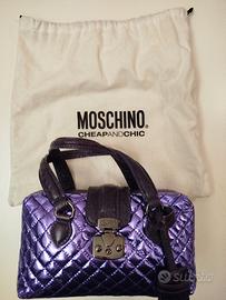 Pochette viola Moschino matelassé originale