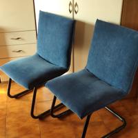 poltroncine bluette/ sedie imbottite