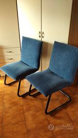 poltroncine bluette/ sedie imbottite