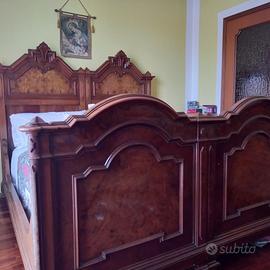 Telaio letto matrimoniale in noce