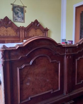 Telaio letto matrimoniale in noce