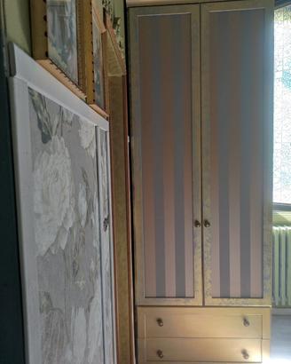 Armadio vintage ristrutturato e decorato h279xl92