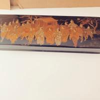 Scatola giapponese laccata dipinta a mano d'epoca 