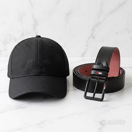 Lotto Uomo Cintura + Cappello Nero – Accessori