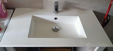 lavabo in mineralmarmo bianco