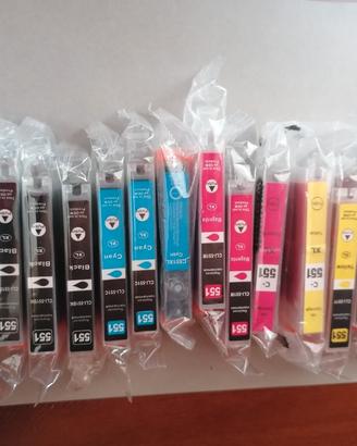 set cartucce compatibili canon pixma 551