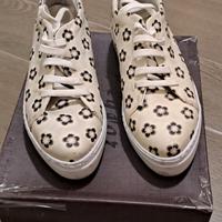 Sneakers Fiori Bianco Nero Tg 37