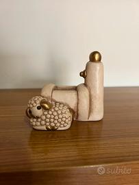 Fontana con agnello presepe classico Thun champagn
