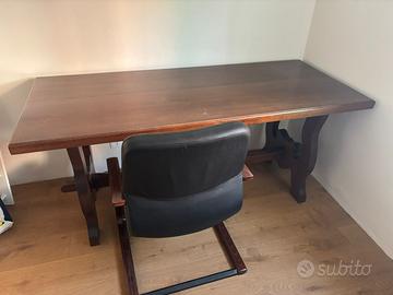 Scrivania legno massello