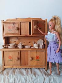 Credenza casa bambole legno vintage 1960 - 1970