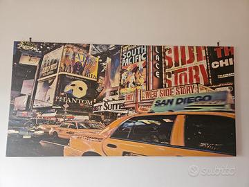 Quadro stampa su tela materica NYC-Times Square