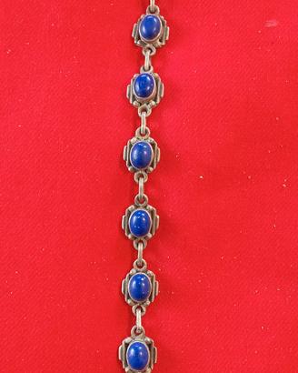 bracciale in argento e lapislazzuli 