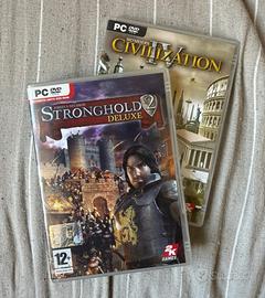 Stronghold 2 Deluxe + Civilization IV giochi PC