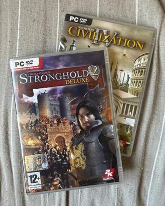 Stronghold 2 Deluxe + Civilization IV giochi PC