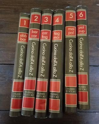 Cucina dalla A alla Z 6 volumi.Editore Fabbri.