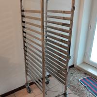 carrello in acciaio porta boiles