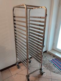 carrello in acciaio porta boiles