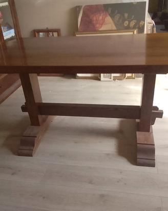 TAVOLO LEGNO MASSELLO DI CASTAGNO CON SEDIE