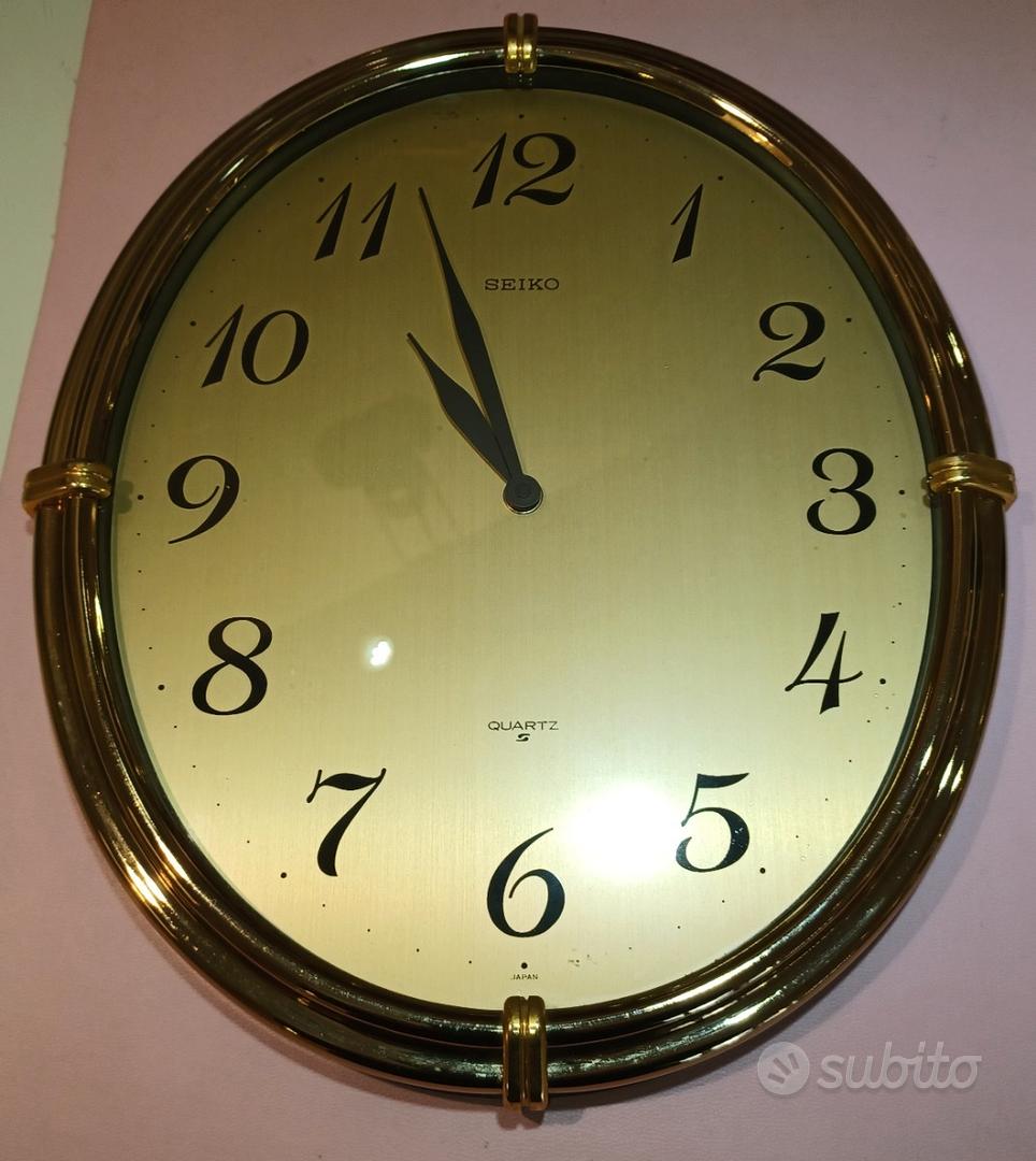 Orologio in vetro temperato da parete moderno D60 cm con stampa rosa
